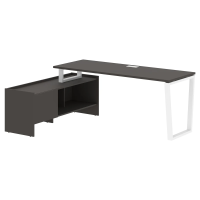 Стол с тумбой EVCT 19614 Мокко/Белый 1960х1400х750 EDIS