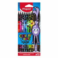 Набор цветных карандашей Maped COLOR PEPS Black Monster 12 цветов, пластиковый корпус