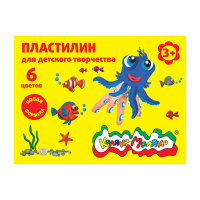Пластилин 6цв. Каляка-Маляка для детского творчества  90 г со стеком 3+