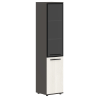 Шкаф высокий узкий EHCS 42.7(L) Ясень Траун/Черный/Мокко 426х430х1967 EDIS