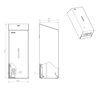 Диспенсер для мыла в картриджах Merida Stella R DSA109.R, Anti Finger, металлический, сенсорный