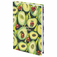 Ежедневник недатированный Staff Avocado, А5, 128 листов, ламинированная обложка с фольгой