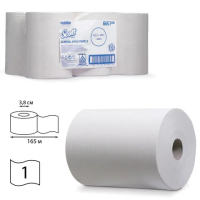 Бумажные полотенца Kimberly-Clark Scott Slimroll 1 слой, рулон 165м, белые, 6657