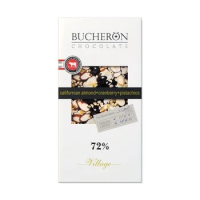 Шоколад Bucheron Swiss Chocolate Village с миндалем/клюквой/фисташкой, горький, 100г