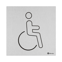 Дверная табличка Merida Туалет для МГН 150х150мм, металл, GSM008.R