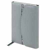 Ежедневник недатированный А5 155х213 мм BRAUBERG 'Wild', под кожу, магнит, 160 л., SNAKE, серый, 116