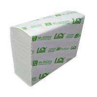 Бумажные полотенца Lime ECO листовые, Z-сложения, 2 слой, белый, 160шт, 230185-М