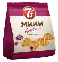 Мини-круассаны 7 Days c начинкой черешня, 265г