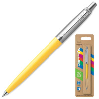 Шариковая ручка Parker Jotter Orig Yellow синяя, корпус желтый, нержавеющая сталь