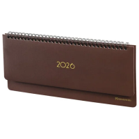 Планинг датированный 2026 305х140 мм BRAUBERG 'Select', под кожу, коричневый, 117233