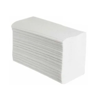 Бумажные полотенца Vclean V-сложения, 2 слоя, 200шт, белые, 20.5х22см