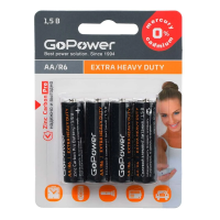 Батарейка Gopower Heavy Duty АА LR6, 4шт/уп