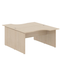 Стол на 2 рабочих места Skyland Wave W2CET 149.1, бук тиара, двухместный, эргономичный