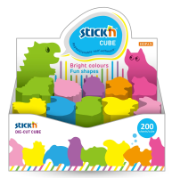 Блок самоклеящийся бумажный Stick`n 21791 64x67мм 200лист. ассорти 'животные' дисплей бокс (упак.:30