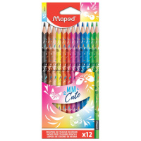 Набор цветных карандашей Maped Mini Cute 12 цветов, пластиковый декорированный корпус