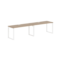 Стол 2-х местный EQWST 3167 Дуб Денвер светлый/Белый 3126х670х750 EDIS