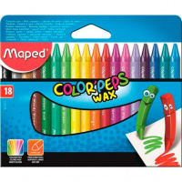 Набор восковых карандашей Maped Color'Peps Wax 18 цветов, трехгранные