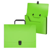 Портфель ErichKrause Diagonal Neon, А4, пластик, зеленый