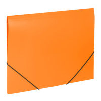 Папка на резинках BRAUBERG 'Office', оранжевая, до 300 листов, 500 мкм, 228084