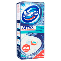 Освежитель для унитаза Domestos Морская свежесть, 10г х 3шт, стикеры