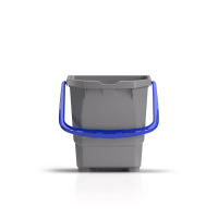 Ведро 15 Л для тележки NICKITA TTS,  серое с синей ручкой, T080255EB