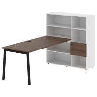 Рабочая станция ELWST 1217 Дуб Денвер тёмный/Черный 1790х1250х1355 EDIS