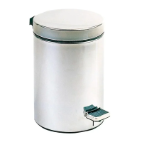 Мусорное ведро с педалью Nofer нерж.сталь 3л, матовое, 09100.03.S