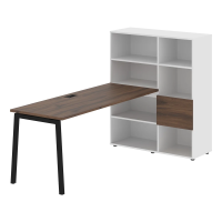 Рабочая станция ELRST 1117 Дуб Денвер тёмный/Черный 2190х1120х1355 EDIS