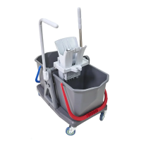 Тележка уборочная Росмоп Кватро DB-50R, ведро 25л х 2шт, туннельный отжим