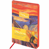 Ежедневник недатированный Brauberg Vista Edvard Munch, A5, 136 листов, под кожу, гибкий