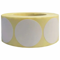 Этикетки для Честного Знака термотрансферные ПОЛУГЛЯНЕЦ, круглые, 20 мм, КОМПЛЕКТ 5 рулонов по 2000