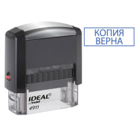 Штамп 'КОПИЯ ВЕРНА' В РАМКЕ, оттиск 38х14 мм синий, TRODAT IDEAL 4911 DB-3.45, 161491