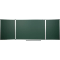 Доска магнитно-меловая 100х300 см Attache зеленая 2-створ., лак