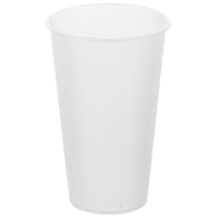 Стакан одноразовый Vzlp матовый пластиковый прозрачный 500мл, 20шт