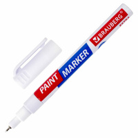 Маркер-краска Brauberg Extra белый, 1мм, улучшенная нитро-основа