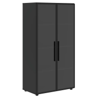 Шкаф со стеклянными дверьми VRMCS 80.2 Яшма черный 800х430х1517 VELION