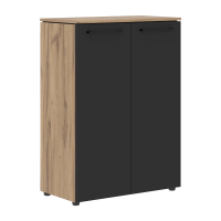 Шкаф с глухими средними дверьми MMC 85.1 Антрацит/Дуб Денвер светлый 854х423х1188 MORRIS TREND