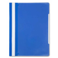 Скоросшиватель пластиковый Бюрократ с карманом на лицевой стороне синий, А4, PS-K20BLU