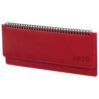 Планинг датированный 2026 305х140 мм GALANT 'Ritter', под кожу, красный, 117237