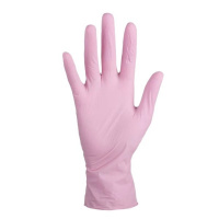 Перчатки нитровиниловые Wally Plastic XS, розовые, 50 пар