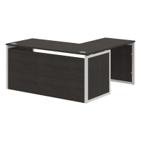 Стол угловой XQPCT 1615H Дуб Юкон Модерн/Алюминий 1600х1500х750 XTEN-QP