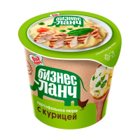 Картофельное пюре быстрого приготовления Бизнес Ланч с курицей, 40г
