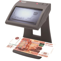 Детектор банкнот Cassida Primero Laser, просмотровый, ИК/антитокс детекция, спецэлемент 'М', серый