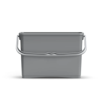 Ведро пластиковое 8 литров с ручкой TTS,  серое, 0E003253