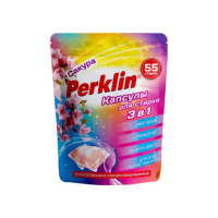 Капсулы для стирки Perklin Сакура, 3в1 с кондиционером, 55шт
