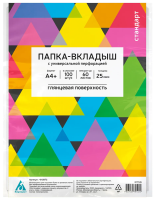 Файл-вкладыш А4 Бюрократ Стандарт глянцевый, 25 мкм, 100шт/уп -013BT2