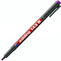 Маркер для пленок Edding 143В фиолетовый, 1-3мм, скошенный наконечник, для деликатных гладких поверх