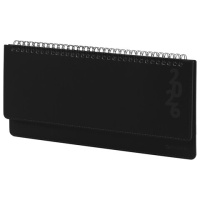 Планинг датированный 2026 305х140 мм BRAUBERG 'Up', под кожу, черный, 117234