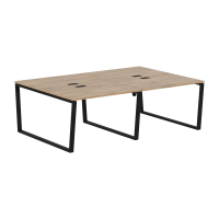 Стол 4-х местный EVWST 2316 Дуб Денвер светлый/Черный 2326х1606х750 EDIS