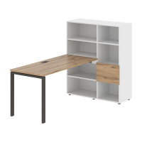 Рабочая станция EURST 1115 Дуб Денвер светлый/Мокко 1990х1120х1355 EDIS